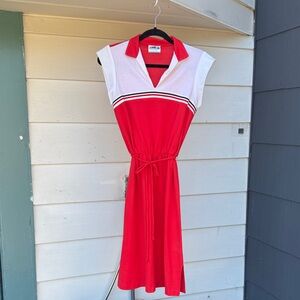 Vintage Red and White Casual Dress